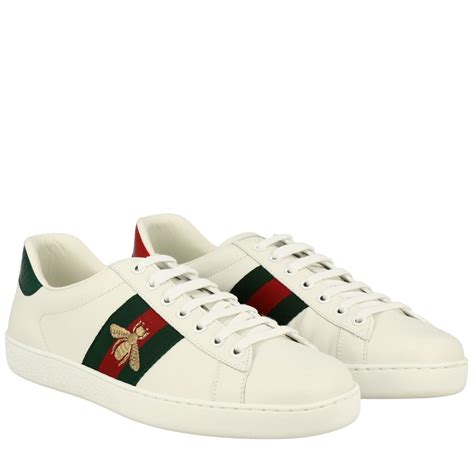 mens gucci white trainers|gucci white platform sneakers.